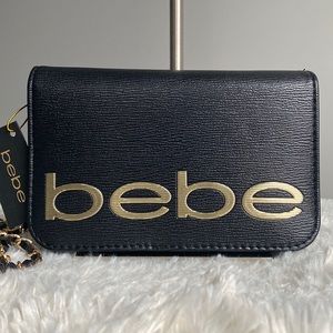 NWT Bebe Black Fabiola Crossbody Bag